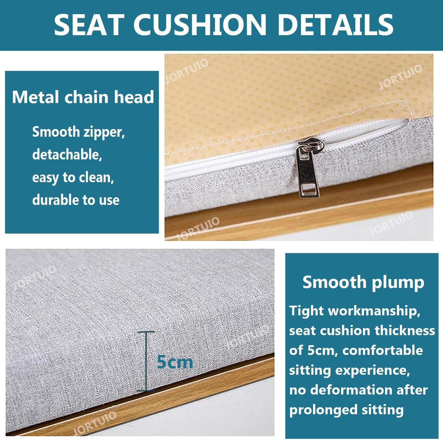 Bench Cushions Furniture 90/100/120/150/160 cmx 40cm, Seat Cushions 5cm Thickn,Piano Bench/Sofa Cushions Removable Non-Slip,for Indoor/Outdoor Patio,Garden,Swings,Porch(Light Blue,70x30x5cm)
