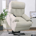 Electric Power Lift Recliner Chair for Elderly and Seniors,Oversized Recliner with Remote Control, Side Pocket, Spacious Seat, Perfect Home Theater Recliner Chair (Light Gray)