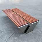 Patio Benches for Outdoors Creative Outdoor Stainless Steel Seat Park Leisure Chair Square Garden View Beach Shopping Mall Rest Bench Garden Benches for Outdoors