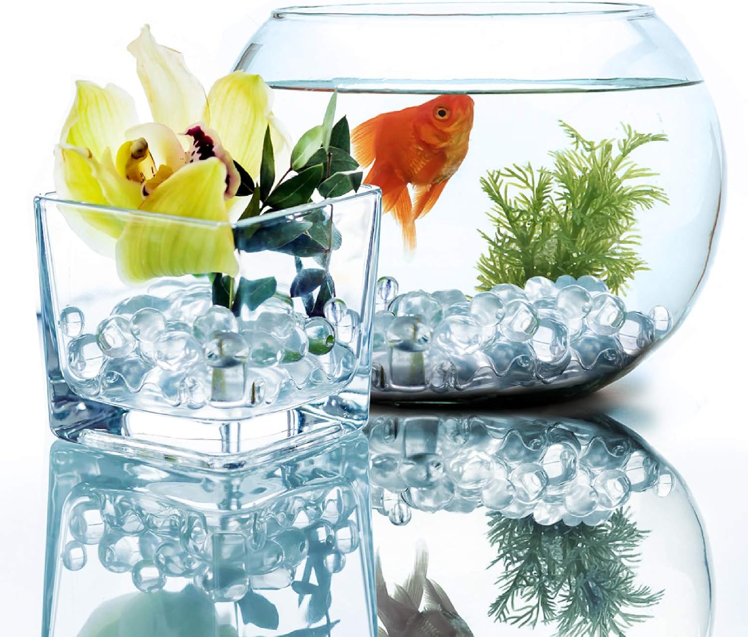 Clear Glass Marbles for Vases Bulk Round 500 Pieces