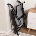 Padded Folding Chair, Folding Chairs with Cushion, Foldable Chairs Indoor for Bedroom Patio Party Event Foldable Dining Chairs(Gray)