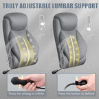 Ergonomic Office Chair, Big and Tall Office Chair, Executive Chair- Padded Leather Comfy Chair with Adjustable Lumbar Support & Flip-Up Arms, Swivel Chair for Home Office,2 Pack