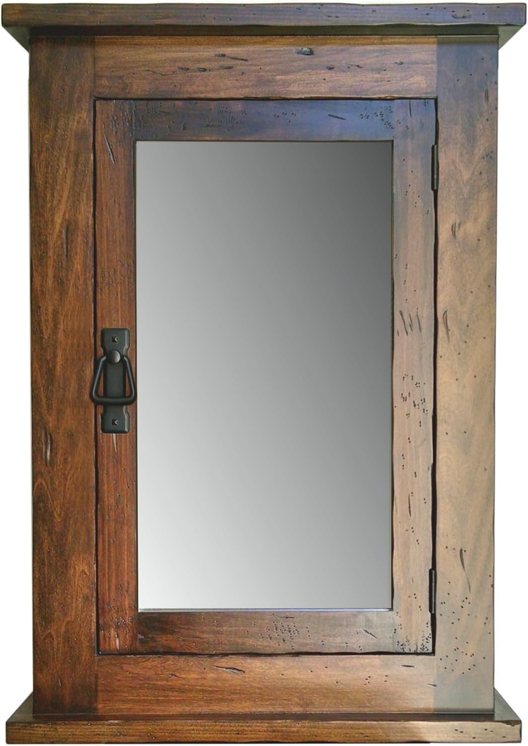 Dijkoo ZyduzscAT NUOTIRUIS Primitive Mission Medicine Cabinet/Surface Mount/Distressed Medium Finish/Solid Wood & Handmade C