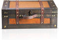 Brynnberg - Pirate Treasure Chest Storage Box - Marco 15x10.6x5,5" - Durable Wooden Treasure Chest with Lock - Unique Handmade Decorative Wood Storage Box - Vintage Wood Chest Box - The Best Gift