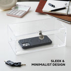 LifeLAZA Acrylic Refrigerator Lock Box, Medication Lock Box With 4 Key, Wall Mount Clear Safe Lockbox with Labels for Phone, Fridge, Food, Medicine