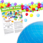 8FT Balloon Drop Net for Ceiling Release, Balloon Transport Bags, Holds 100 Balloons, Balloon Drop Kit with Pull Cord, Party Decoration for Gender Reveal, Wedding, Birthday, New Year’s Eve & Christmas