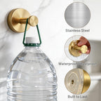 Suction Cup Hooks, Shower Hooks No Drill, Heavy Duty Wall Hooks for Hanging 15lbs, Reusable Waterproof Towel Hooks for Bathrooms Kitchen Glass Door Tile, Stainless Steel Hook Holder 6 Pack