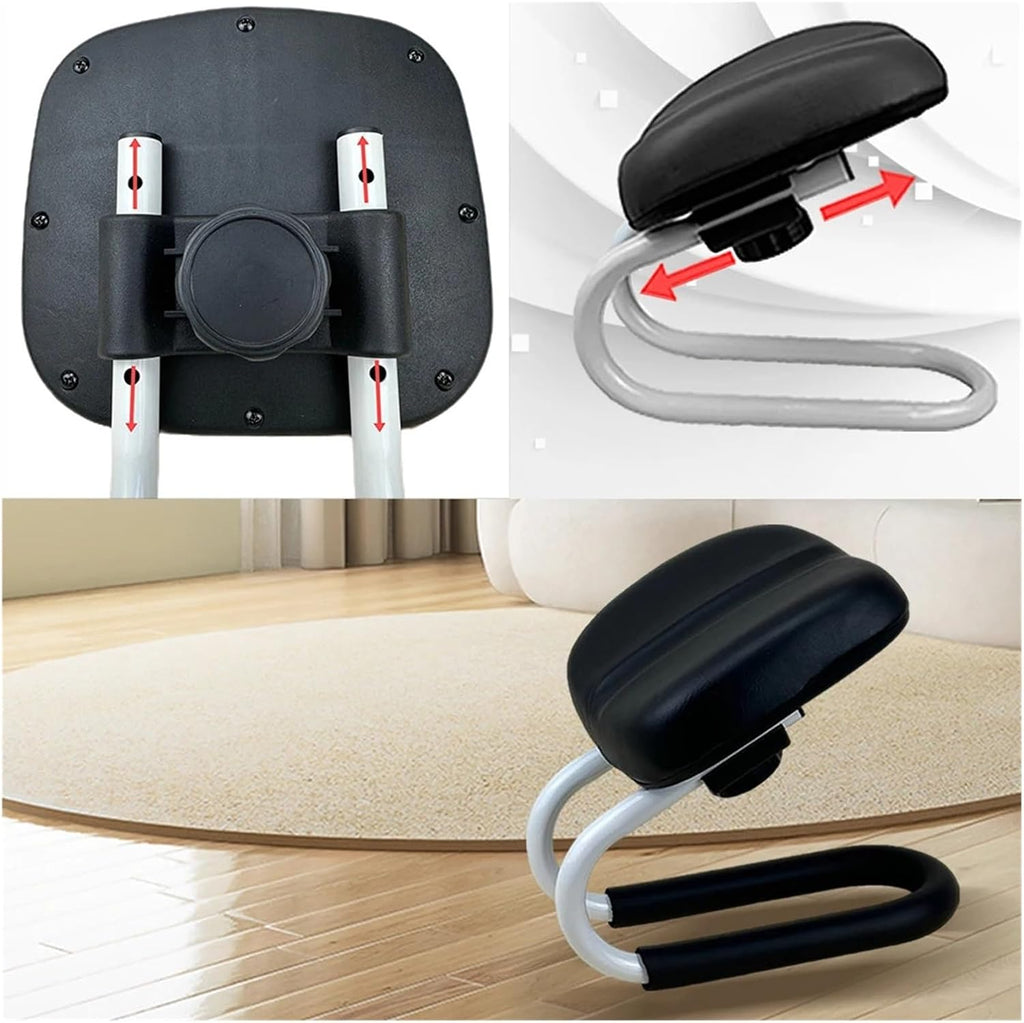 Meditation Seat Adjustable Height Portable Prayer Stool Non-Slip Leg Sleeve Ergonomic Kneeling Chair Meditation Accessories(Black)