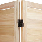 3 Panel Room Divider Short,Short Folding Privacy Screen,Freestanding Privacy Wooden Short Screen,35.4" W x 31.9" H Shutter Style Decorative Divider for Office,Bedroom,Home