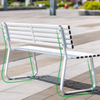 Garden Bench Outdoor Benches Benches for Outside Rich Color Uniform Paint Film Strong Weather Resistance Comfortable Sitting no Fatigue Even After Long Sitting(Green,150cm/59in)