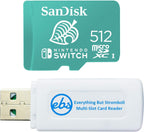 SanDisk Nintendo Switch 512GB MicroSDXC Card Works with Nintendo Switch OLED Model (SDSQXAO-512G-GNCZN) U3, Class 10, 4K UHD, UHS-I Bundle with (1) Everything But Stromboli MicroSDXC & SD Card Reader