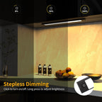 WOBANE Under Cabinet Lighting,16.5 inch Dimmable Counter Lights for Kitchen,Plug in LED Light Bar for Cupboard,Workbench,Shelf, Desk,5 Color Settings from 2700K-6000K,800 LM Super Bright
