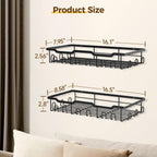 Nicetree Hat Rack for Wall - 2 Pack Metal Hat Organizer for Baseball Caps - Heavy Duty Wall Mounted Baseball Cap Organizer and Hat Storage for Closet Wall or Bedroom - Holds 48 Caps,Black