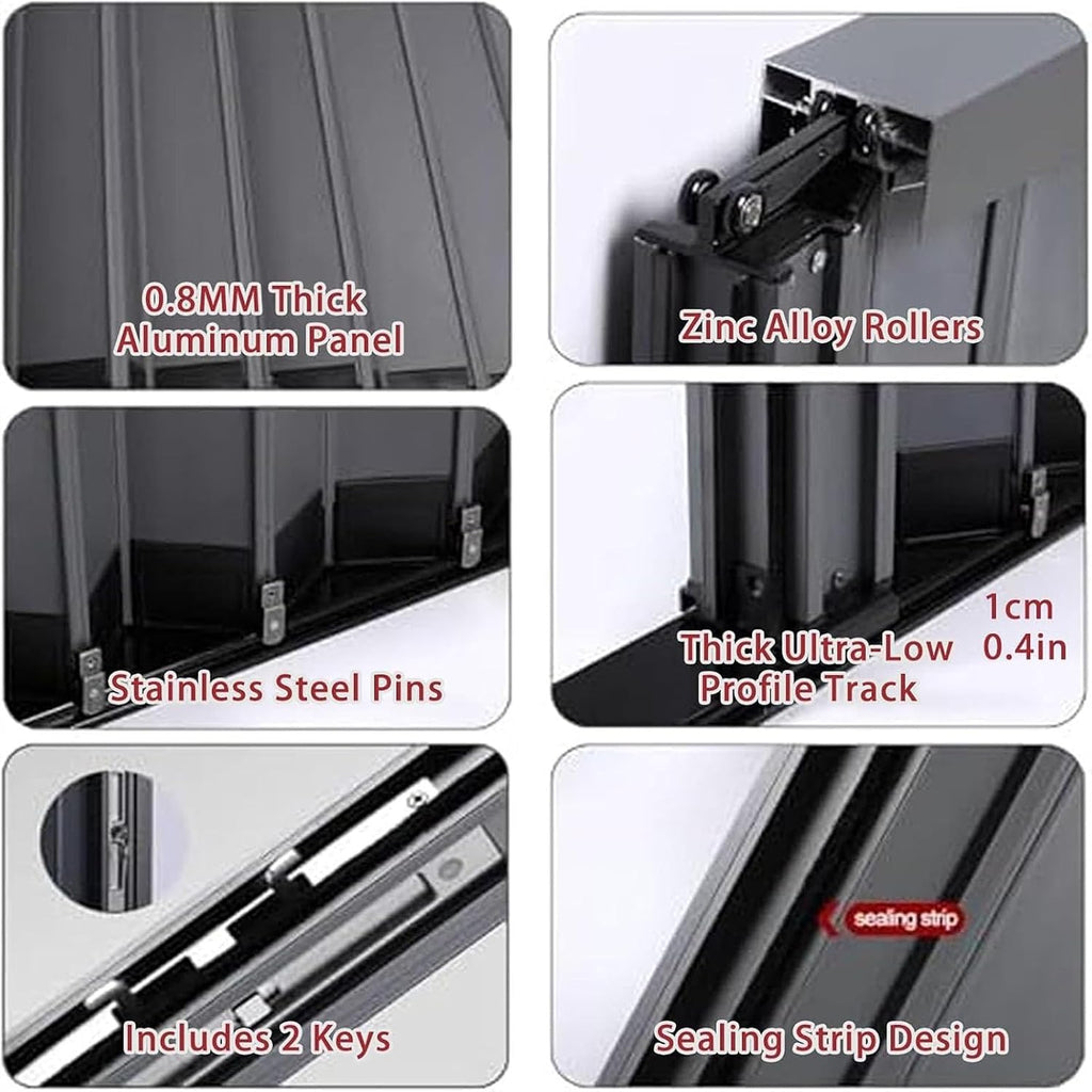 Accordion Door Interior Folding Door with Lock and Key, Kitchen Privacy Door, Home Bedroom Accordion Door Screen, Aluminum Alloy Telescopic Folding Doors Fits 22to 80 Inch Openings (65x82in,A)