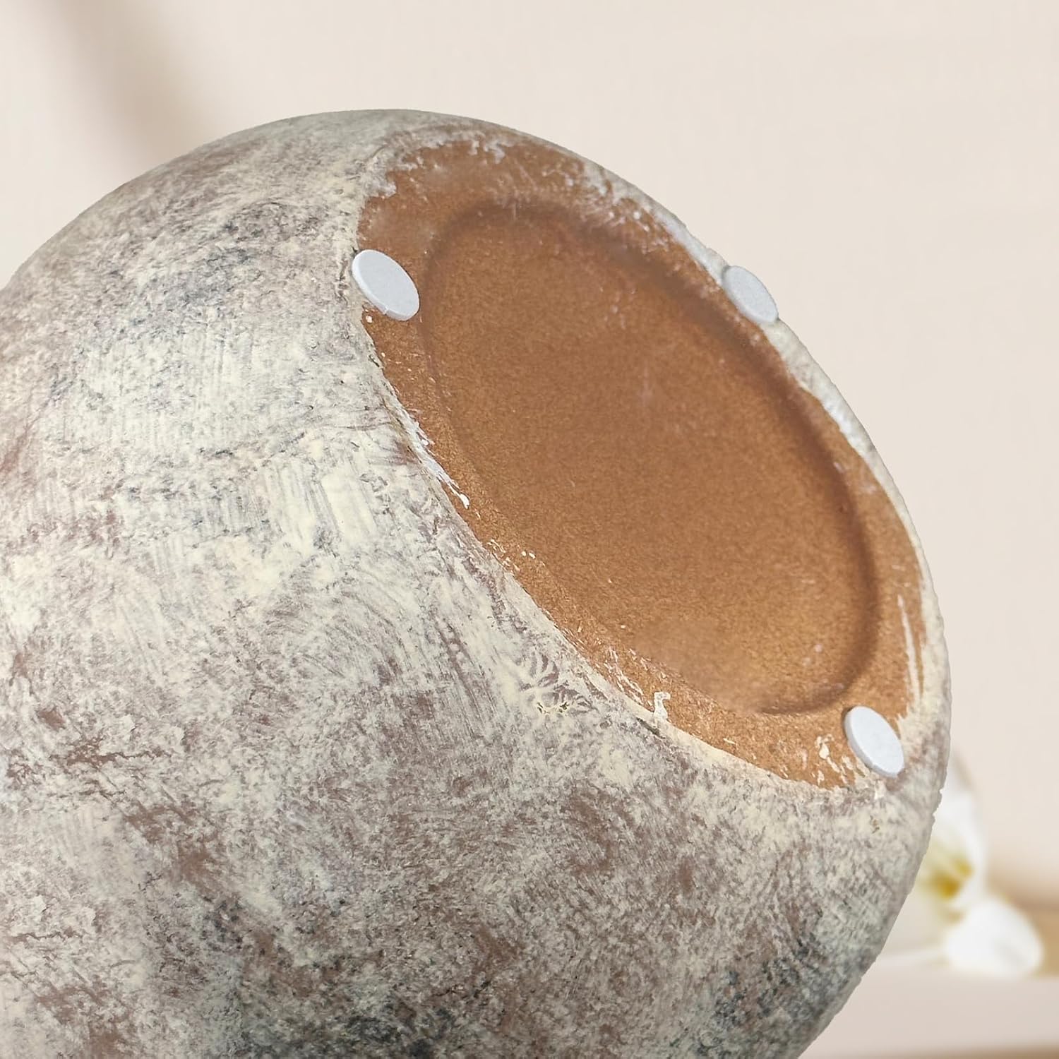 MILÖNGA Ceramic Vase Raw Terracotta Vase for Centerpieces,Modern Farmhouse Rustic Vintage Flower Vase for Pottery Barn Home Decor,Living Room,Kitchen Bedroom (Brown, 7.5 Inches)