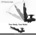 Gaming Chair - High Back Ergonomic Computer Chair with Lumbar Support, Video Game Chair-4D Adjustable Armrests,170° Reclining & 320lb Capacity,PU Leather Office Chair for Adults