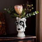 Face Vase - Flower Vase Unique, Funny Cool Abstract Art Decor Vase for Plants, Boho Flower Vase for Home Living Room Office Book Shelf