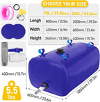 240L/63.4 Gallon Large Capacity Collapsible Water Storage Bladder, Portable Foldable Soft Water Bladder Tank, Leakproof Tear-Resistant Emergency Water Container for RV, Truck & Outdoor Use
