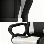 Ergonomic High Back Gaming Chair & Office Chair, PU Leather & Adjustable & Easy Assembly & BIFMA Certified, for Home/Office (Gray) (White)