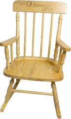My Bambino Childrens Personalized Rocking Chair Natural Wood Engraved with Toddler Name Baby Gift