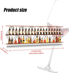 Large Wine Rack Wall Mounted Solid Wood DIY Floating Bar Liquor Bottles Storage Rack Hanging Holder Wine Bottle Racks for Home Bar Dining Room Decorative (71in/180cm)