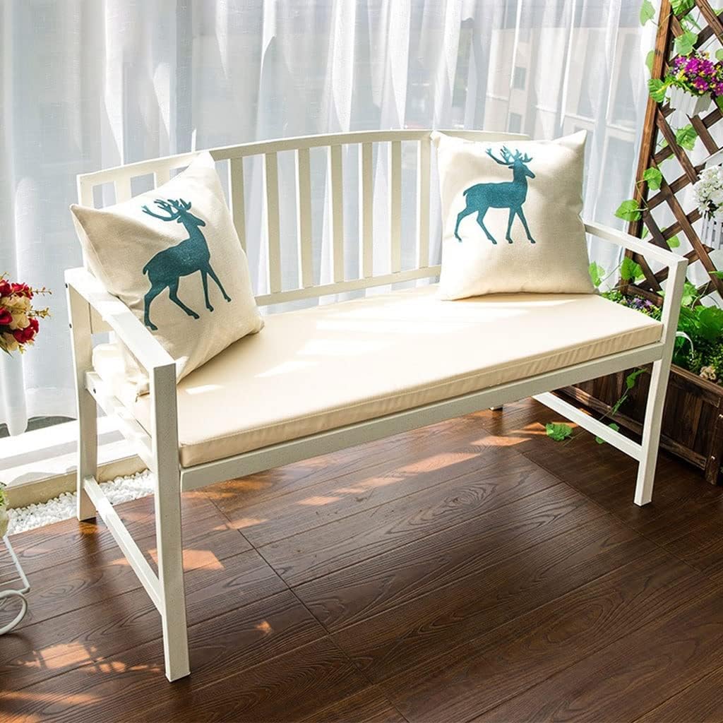 Patio Benches for Outdoors Outdoor Park Bench Community Plaza with Backrest Metal Leisure for Terrace Courtyard Balcony Shopping Mall Garden Benches for Outdoors