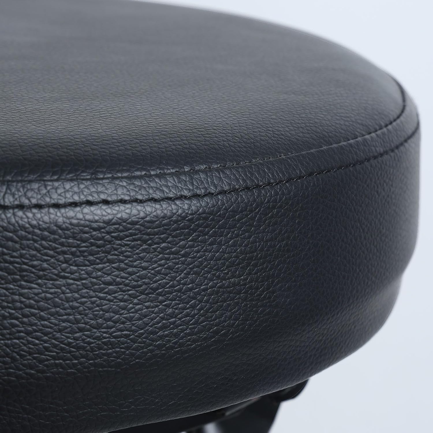 Guitar Stool, Foldable Padded Seat with Built-in Stand & Footrest, Retractable Hook Non-Slip Feet for Acoustic Electric Bass Home Studio Practice (Black-B)