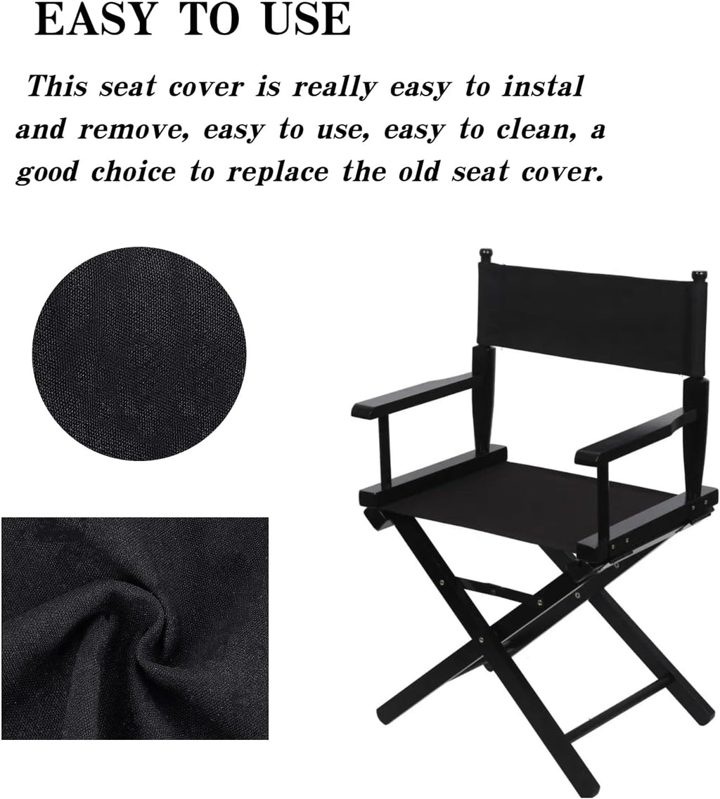 1 Set Director Chair Canvas Replacement with Wood Stick,18.9''L X 15''W Portable Replacement Cover Canvas for Directors Chair (Khaki)