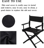 1 Set Director Chair Canvas Replacement with Wood Stick,18.9''L X 15''W Portable Replacement Cover Canvas for Directors Chair (Khaki)
