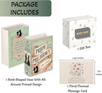 Ceramic Book Vase Pride and Prejudice Gifts for Book Lovers Women & Men - Jane Austen Gifts for Women Bookish Christmas Decor for Bookshelf - Bookworm Bookish Gift Cute Librarian Present for Readers