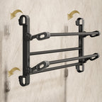 Wall Mounted Folding Shoe Rack 2 Tiers Space Saving Designs for Bathroom and Entryway Without Drilling Required