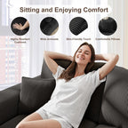 2 Square Cloud Footstool for Living Room, No Assembly Modular Corduroy Convertible Seat, Modern Boneless Style Sofa Accessory for Lounge or Bedroom