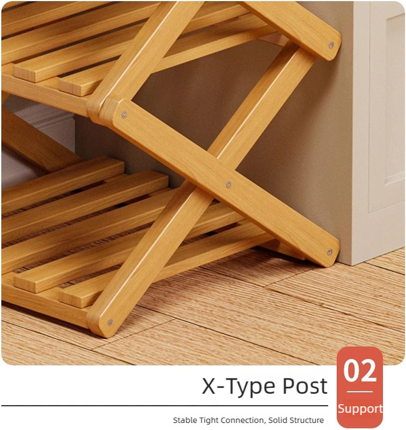 Bambooshoe Storage Rack, The 2-10-tier No-Assembly Bambooshoe, Natural or Tea Color, 2026 Upgraded Foldable 9 Bambo-o Corner Shoe Space Saving for Entryway Dorm