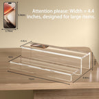 JUESHA 2 Tier Liquor Bottle Display Shelf, 15" Acrylic Bar Shelves Stand for Countertop, Step Alcohol Bottle Organizer for Wine Drinks Whiskey Bar Display (Patent: D1076520s)