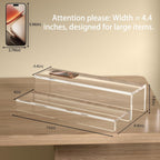 JUESHA 2 Tiers Bar Shelves for Liquor Bottles, 15" Bar Organizer for Countertop, Clear Acrylic Risers Display Racks Stands for Figures Pops Cupcake Perfume Collections (Patent: D1076520S)