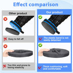 2 PCS Telescopic Stool Cushion, 9.8 Inch Retractable Folding Stool Cushions Round Memory Foam Cushions for Retractable Camping Stools with Elastic Strap for Picnics, Camping and Fishing-Only Cushion