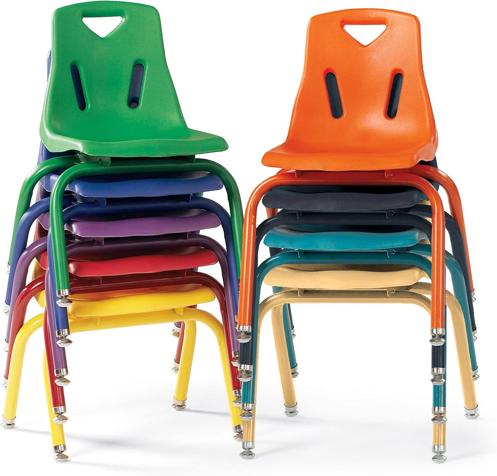 Jonti-Craft Berries 8124JC1003 Stacking Chair with Powder-Coated Legs, 14" Height, Blue
