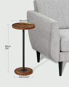 CHOEZON Drink Table and Small Side Table Bundle, for Living Room, Bedroom, TBZ30BF-TBZ24BF