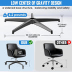 Office Chair Base, Office Chair Base Replacement, 3300 lbs, Metal Desk Chair Base Replacement Parts, Universal Gas Cylinder and Caster Socket