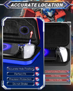 FYOUNG 3 in 1 Accessories Bundle for Playstation Portal, Carrying Case & Hard PC Clear Cover Set with Screen Protector, Protective Shell Portable Travel Handbag for PS5 Portal Remote Player
