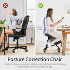 YOXIER Kneeling Chair,Meditation Chair,Posture Chair to Relieve Neck & Back Pain, Brake and Smooth Gliding Casters, Knee Chair Ergonomic,Posture Office Chair with an Angled Seat and Casters Black