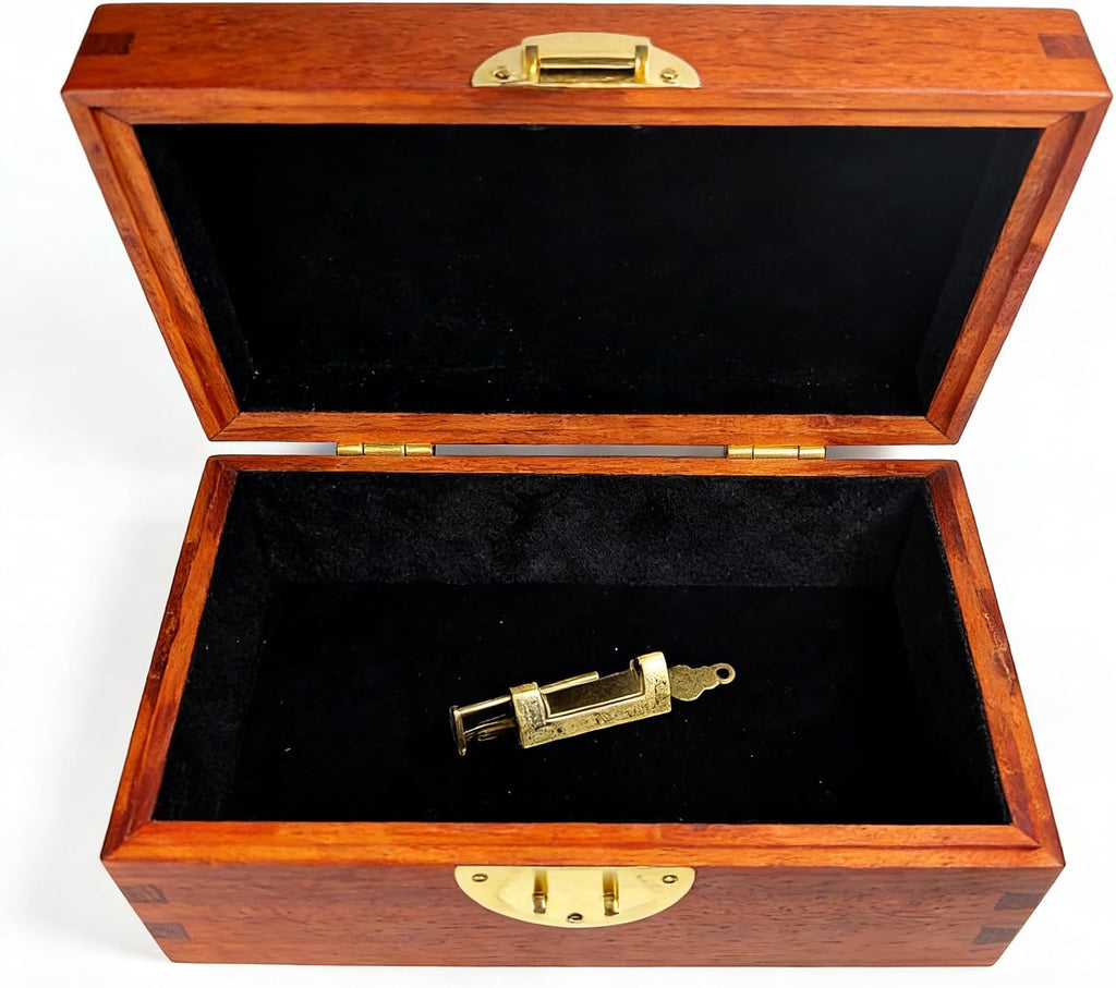 Handcrafted Tibetan Rosewood Box with Lock – Vintage Buddhist Jewelry & Keepsake Organizer, Floral Carved Wooden Altar Box for Mala Beads, Incense, Tarot, Spiritual Decor