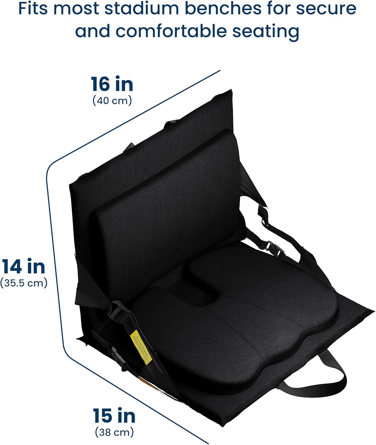 Everlasting Comfort Stadium Seats with Back Support - Adjustable Memory Foam Bleacher Chairs with Back and Cushion, Portable, Easy Folding Stadium Seat Cushion with Storage Pocket