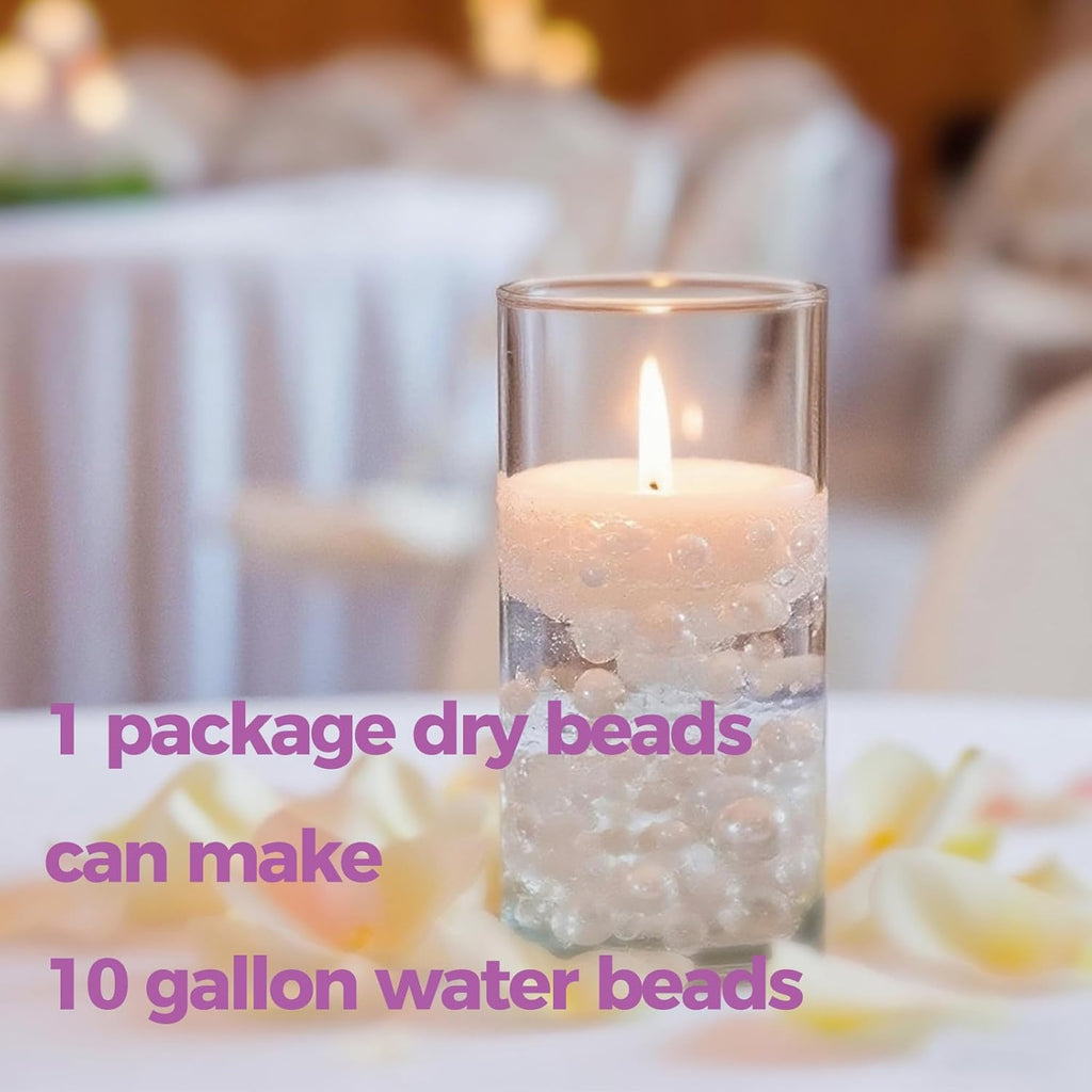50000 Clear Water Gel Beads for Vase Filler | Vase Filler, Wedding Centerpieces, Christmas Decoration, Floating Candles, Floral Decorations, Floating Beads