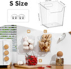 Clear Cabinet Door Organizer Bathroom, 4 Pack Hanging Makeup Storage Brush Holder, Adhesive Storage Bin Versatile Vertical Wall Mount Caddy for Pantry Office Kids' Room Small Items Organization