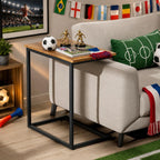 Pipishell C Shaped End Table 27 inches High, Side Table for Couch Slide Under, C Table Sofa Side End Table for Living Room