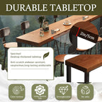 Bar Height Table Long Bar Table Solid Wood Farmhouse Bar Table Industrial Long Bar Height Table for Kitchen Coffee Shop, No Stool(71" L x 15.7" W x 41.3" H)
