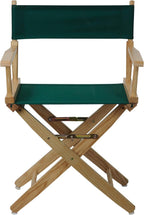Casual Home American Trails Extra-Wide Premium Directors Chair 18" H Classic Height Natural Frame Hunter Green Canvas