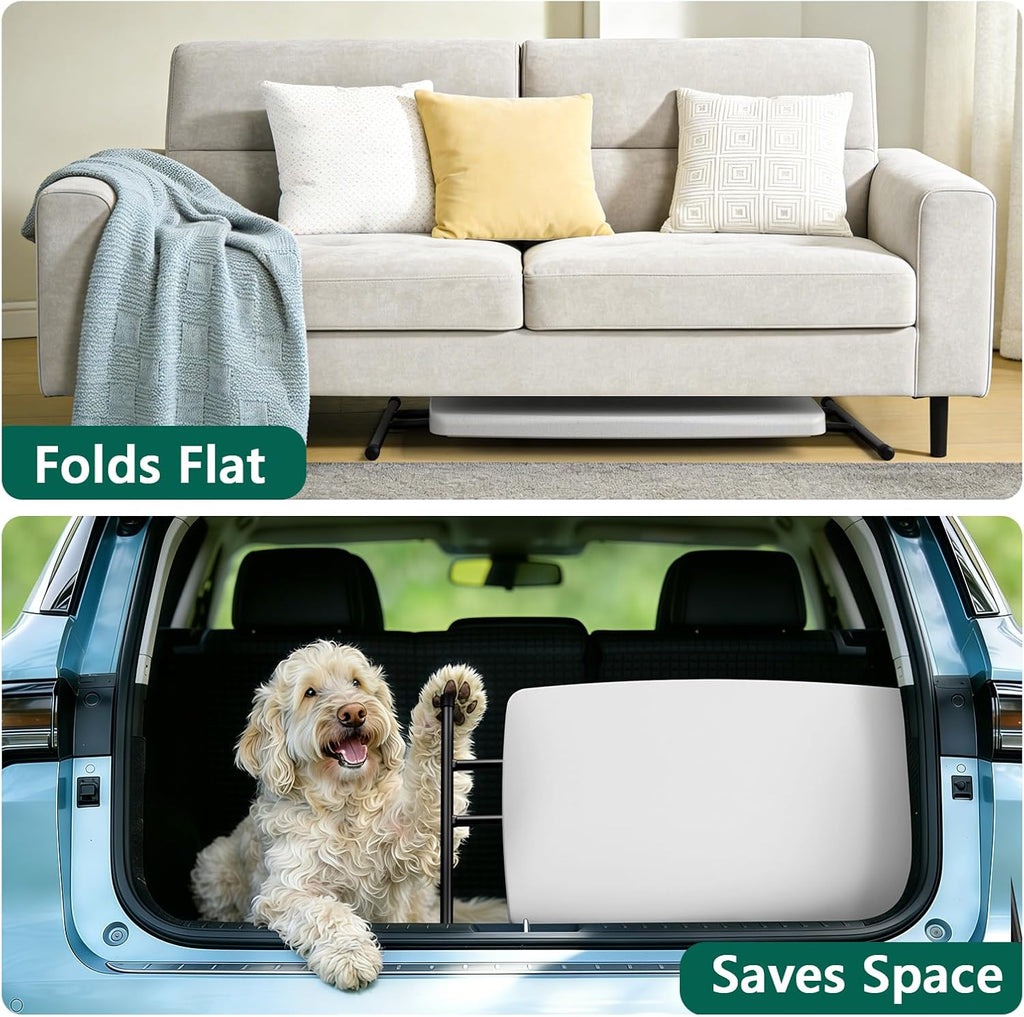 Folding Table 30 Inch - Small Desk Adjustable Height TV Tray for Laptop, Couch, Camping - Heavy Duty Utility Foldable Table for Small Spaces, No Assembly Required,Plastic White Granite