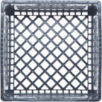 Hudson Exchange 13 x 13 x 11" (16 Quart, 4 Pack) Mesh Commercial Grade Milk Crate Handled Storage Container Tote, Black